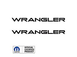 WRANGLER Small Side Logo; Matte Black (97-06 Jeep Wrangler TJ)