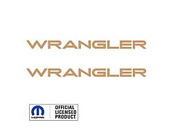 WRANGLER Small Side Logo; Tan/Beige (97-06 Jeep Wrangler TJ)