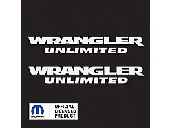 WRANGLER UNLIMITED Small Side Logo; Matte White (07-18 Jeep Wrangler JK)