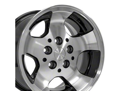 JP08 Gloss Black Machined Wheel; 15x8; 25.4mm Offset (87-95 Jeep Wrangler YJ)