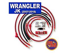 JeepCables Big 7 Battery Cable Kit; 1/0GA (12-18 3.6L Jeep Wrangler JK)