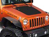 SEC10 Hood Decal; Matte Black (07-18 Jeep Wrangler JK)