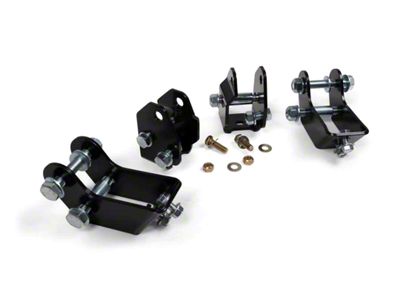JKS Manufacturing Front and Rear Shock Extension Bracket Kit for 0 to 2.50-Inch Lift (20-25 Jeep Gladiator JT, Excluding Mojave)