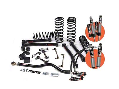 JKS Manufacturing 2.50-Inch J-Konnect Standard Rate Coil Suspension Lift Kit with FOX 2.5 Performance Elite Series Shocks (18-25 Jeep Wrangler JL 4-Door, Excluding 4xe & Rubicon 392)