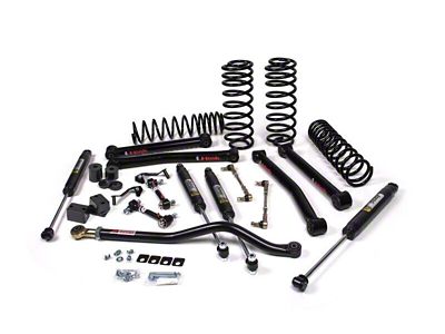 JKS Manufacturing 2.50-Inch J-Konnect Standard Rate Coil Suspension Lift Kit with Jspec Shocks (18-25 Jeep Wrangler JL 4-Door, Excluding 4xe & Rubicon 392)