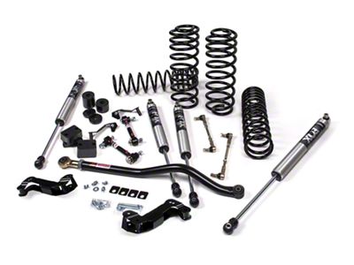 JKS Manufacturing 2.50-Inch J-Kontrol Standard Rate Coil Suspension Lift Kit with FOX 2.5 IFP Performance Series Shocks (18-25 Jeep Wrangler JL 4-Door, Excluding 4xe & Rubicon 392)