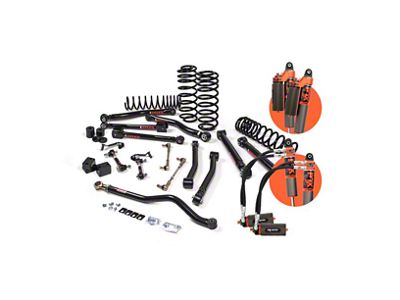 JKS Manufacturing 2.50-Inch J-Krawl Standard Rate Coil Suspension Lift Kit with FOX 3.0 Factory Race Series IBP Shocks (18-25 Jeep Wrangler JL 4-Door, Excluding 4xe & Rubicon 392)