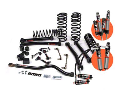 JKS Manufacturing 3-Inch J-Konnect Heavy Duty Rate Coil Suspension Lift Kit with FOX 2.0 Performance Series Shocks (18-25 Jeep Wrangler JL 2-Door)