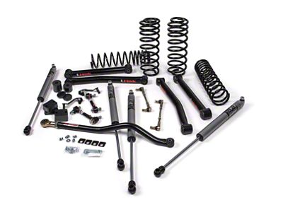 JKS Manufacturing 3.50-Inch J-Konnect Standard Rate Coil Suspension Lift Kit with FOX Adventure Series Shocks (18-25 Jeep Wrangler JL 4-Door, Excluding 4xe & Rubicon 392)