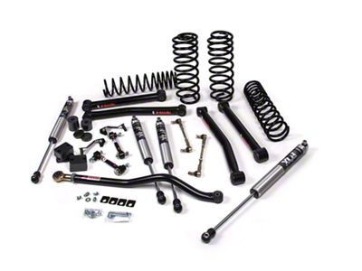 JKS Manufacturing 3.50-Inch J-Konnect Heavy Duty Rate Coil Suspension Lift Kit with FOX Adventure Series Shocks (18-25 Jeep Wrangler JL 4-Door, Excluding 4xe & Rubicon 392)