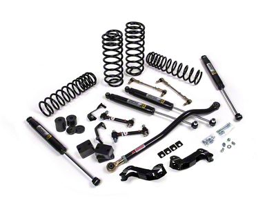 JKS Manufacturing 3.50-Inch J-Kontrol Standard Rate Coil Suspension Lift Kit with FOX 2.5 Performance Elite Series Shocks (18-25 Jeep Wrangler JL 4-Door, Excluding 4xe & Rubicon 392)