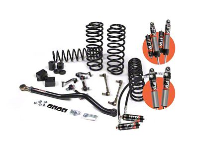 JKS Manufacturing 3.50-Inch J-Venture Standard Rate Coil Suspension Lift Kit with FOX 2.5 Performance Elite Series Shocks (18-25 Jeep Wrangler JL 4-Door, Excluding 4xe & Rubicon 392)