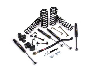 JKS Manufacturing 3.50-Inch J-Venture Heavy Duty Rate Coil Suspension Lift Kit with FOX Adventure Series Shocks (18-25 Jeep Wrangler JL 4-Door, Excluding 4xe & Rubicon 392)
