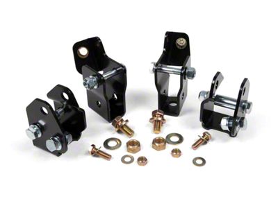 JKS Manufacturing Front and Rear Shock Extension Brackets for 0 to 2.50-Inch Lift (18-25 Jeep Wrangler JL)