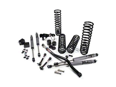 JKS Manufacturing 3.50-Inch J-Venture Suspension Lift Kit with FOX 2.0 Series Remote Reservoir Shocks for RHD Models (07-18 Jeep Wrangler JK 2-Door)