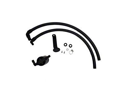 J&L 3.0 Oil Separator; Black Anodized; Driver Side (22-25 Tundra)