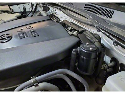 J&L 3.0 Oil Separator; Black Anodized; Driver Side (16-23 3.5L Tacoma)
