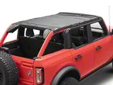 JTopsUSA Full Mesh Top Bimini Sunshade; Jet Black (21-25 Bronco 4-Door w/ Factory Soft Top)