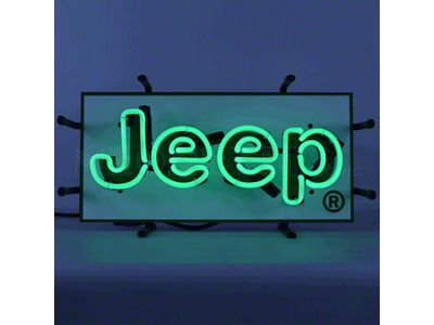 Junior Size Green Jeep Neon Sign