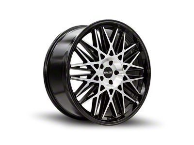 Kalon Kolossus Gloss Black with Machined Face 6-Lug Wheel; 22x9.5; 30mm Offset (10-24 4Runner)