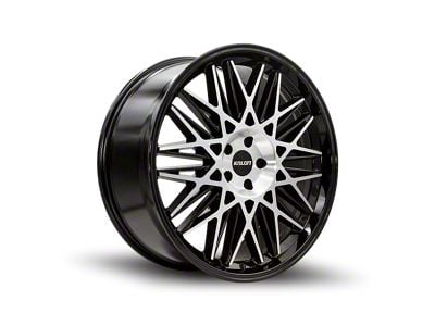 Kalon Kolossus Gloss Black with Machined Face 6-Lug Wheel; 22x9.5; 30mm Offset (03-09 4Runner)