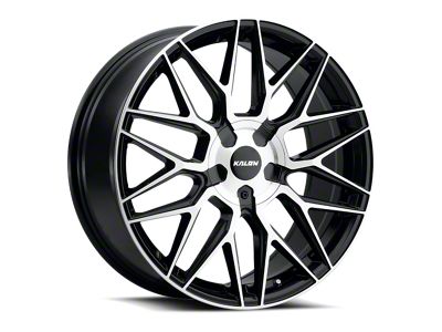 Kalon Blitz Gloss Black with Machined Face Wheel; 20x8.5; 38mm Offset (07-18 Jeep Wrangler JK)