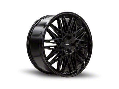 Kalon Kolossus Gloss Black 6-Lug Wheel; 22x9.5; 30mm Offset (16-24 Titan XD)