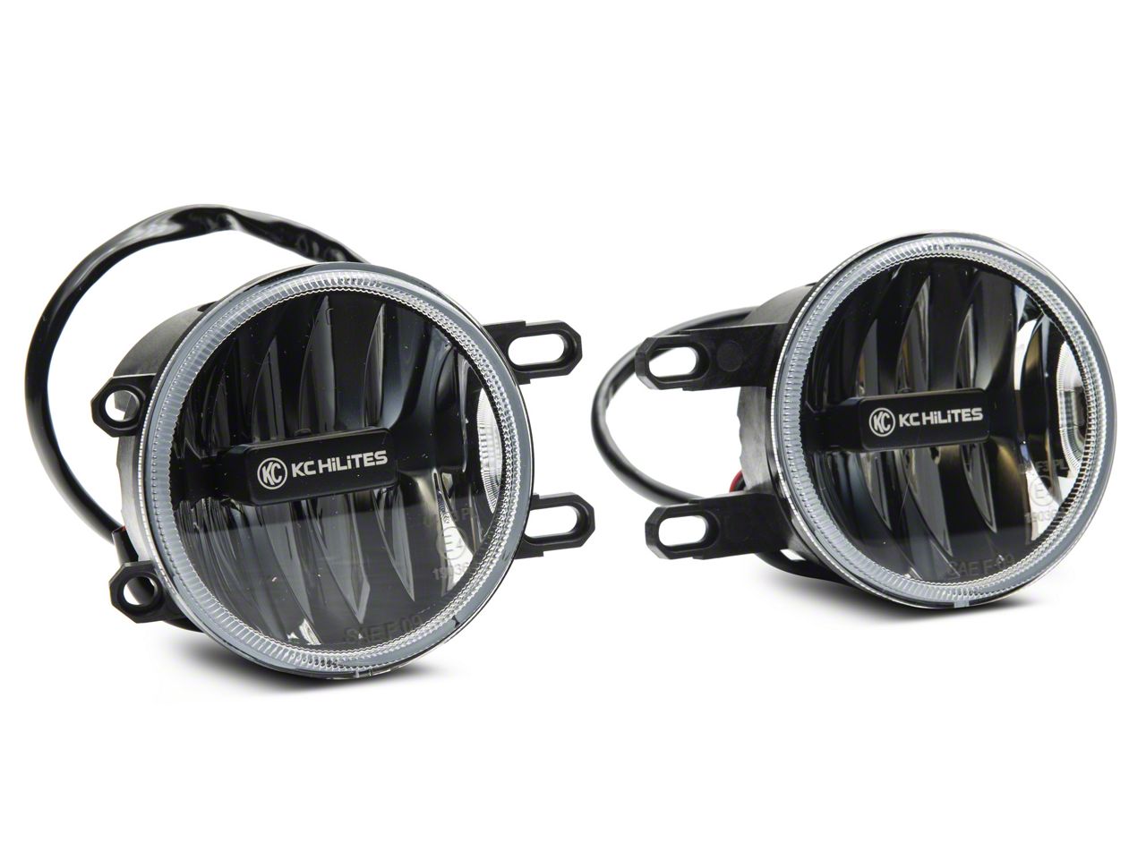 KC HiLiTES LZR LED フォグライト KC HiLiTES Jeep Wrangler 4 in. LZR Round LED Light - Driving