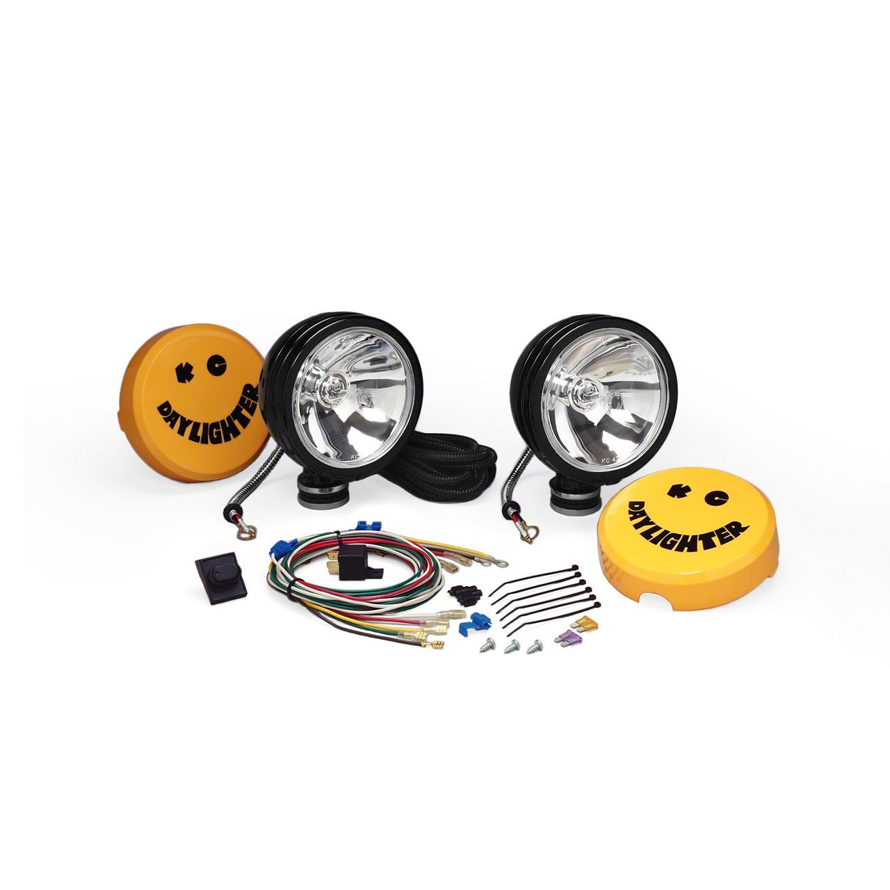 KC HiLiTES Tacoma 6 Inch Black Daylighter Round Halogen Lights 100W Spot Beam 238 Universal Some Adaptation May Be Required Free Shipping
