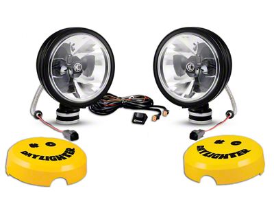KC HiLiTES 6-Inch Black Gravity Daylight LED Round Lights; Spot Beam (Universal; Some Adaptation May Be Required)