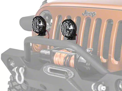 KC HiLiTES 5 Inch Apollo Pro Halogen Lights; Spot Beam; Pair (87-18 Jeep Wrangler YJ, TJ & JK)