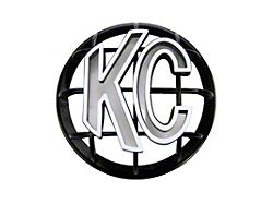 KC HiLiTES 5-Inch Apollo Series Round Light Stone Guard; Black with White KC Logo