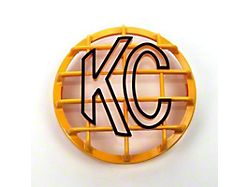 KC HiLiTES 6-Inch Daylighter and Slimlite Round Light Stone Guard; Black with White KC Logo