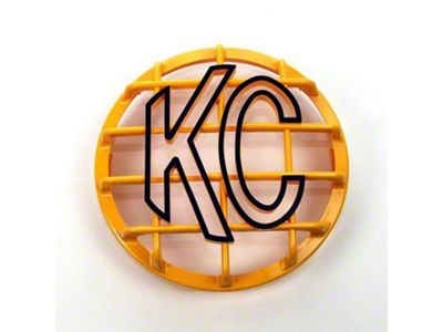 KC HiLiTES 6-Inch Daylighter and Slimlite Round Light Stone Guard; Black with White KC Logo