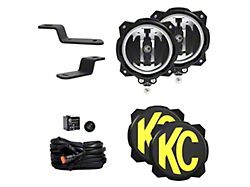 KC HiLiTES Gravity Pro6 LED 2-Light System with Ditch Light Mount; Wide-40 Beam (21-25 Bronco)