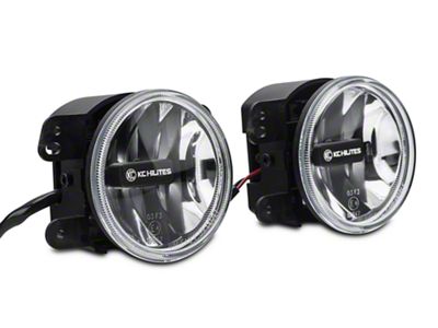 KC HiLiTES 4-Inch Gravity LED G4 Fog Lights; Clear (07-09 Jeep Wrangler JK)