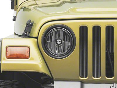 KC HiLiTES Gravity LED 7-Inch Headlight; Black Housing; Clear Lens (97-06 Jeep Wrangler TJ)