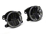 KC HiLiTES 4-Inch Gravity LED G4 Fog Lights; Clear (10-18 Jeep Wrangler JK)