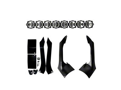KC HiLiTES 50-Inch Gravity Pro6 LED Light Bar with Overhead Roof Mounting Brackets (20-25 Jeep Gladiator JT, Excluding Mojave)