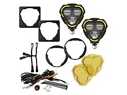 KC HiLiTES FLEX ERA 3 Dual Mode SAE Fog Lights (20-25 Jeep Gladiator JT w/ Aftermarket Bumper)