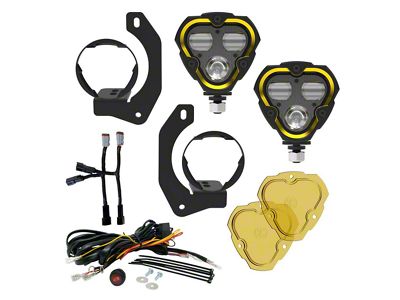 KC HiLiTES FLEX ERA 3 Dual Mode SAE Fog Lights (20-25 Jeep Gladiator JT w/ MOPAR Steel Bumper)