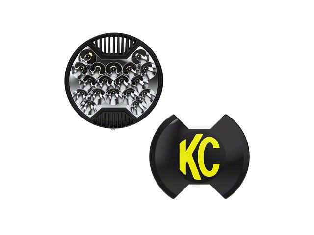 8 Inch Rond Light KC HiLiTES Jeep Wrangler 8-Inch SlimLite Round LED Light; Spot Beam ...