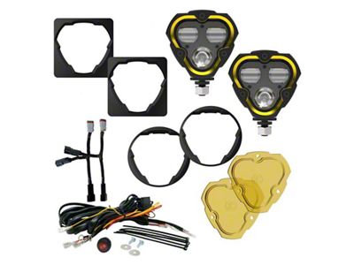 KC HiLiTES FLEX ERA 3 Dual Mode SAE Fog Lights (07-18 Jeep Wrangler JK w/ Aftermarket Bumper)