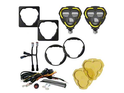 KC HiLiTES FLEX ERA 3 Dual Mode Fog Light Kit for Aftermarket Bumpers; SAE Driving/Fog (12-23 Tacoma)