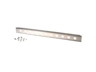 54 Inch Bumper with Holes; Polished Stainless Steel (87-95 Jeep Wrangler YJ)