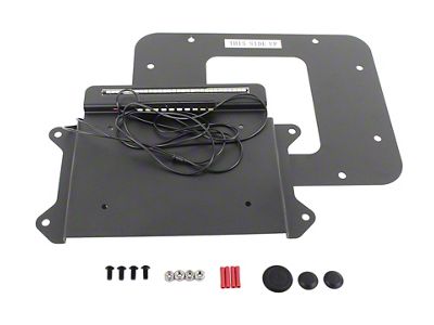 BackSide License Plate Mount; Textured Black (07-09 Jeep Wrangler JK)