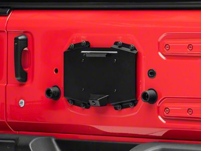 BackSide License Plate Mount; Textured Black (18-25 Jeep Wrangler JL)