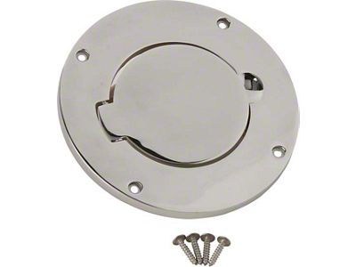 Billet Style Gas Hatch; Polished Stainless Steel (97-06 Jeep Wrangler TJ)