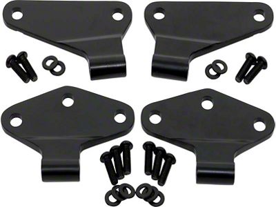 Body Door Hinge Set; Gloss Black (07-18 Jeep Wrangler JK 2-Door)