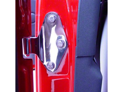 Body Door Hinge Set; Polished (07-18 Jeep Wrangler JK 4-Door)